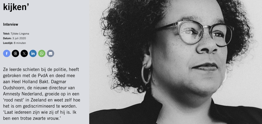 https://www.amnesty.nl/wordt-vervolgd/dagmar-oudshoorn-ik-weet-hoe-discriminatie-voelt<br>