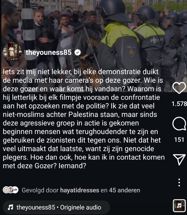 Younes Ouali bekritiseert agressie tegen politie